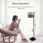 Suporte de Chão para Celular e Tablet com ajuste 360°, estável e compatível com telas de 4 a 11 polegadas. - Imagem 3