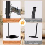 Suporte de Chão para Celular e Tablet com ajuste 360°, estável e compatível com telas de 4 a 11 polegadas. - Imagem 6
