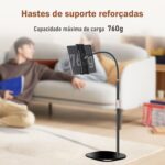Suporte de Chão para Celular e Tablet com ajuste 360°, estável e compatível com telas de 4 a 11 polegadas. - Imagem 7