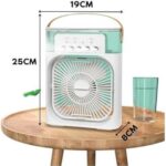Refrigerador De Ar Ventilador Umidificador Portátil Com Led Reservatório De Água Led Usb - Imagem 4