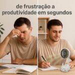 Mini Ventilador Portátil Recarregável Bichinho com Base de Apoio e 3 Velocidades – Silencioso, Fofo e Ideal para Mesa, Viagem e Rotina - Imagem 4