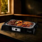 Churrasqueira Elétrica Gourmet GO132: grelhados sem fumaça, com coletor de gordura e temperatura ajustável. - Imagem 9