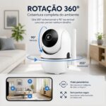 Câmera Baba Eletrônica Wi-Fi Premium com áudio bidirecional, visão noturna e alertas de movimento para segurança completa. - Imagem 3