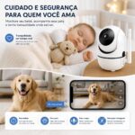 Câmera Baba Eletrônica Wi-Fi Premium com áudio bidirecional, visão noturna e alertas de movimento para segurança completa. - Imagem 4