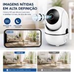 Câmera Baba Eletrônica Wi-Fi Premium com áudio bidirecional, visão noturna e alertas de movimento para segurança completa. - Imagem 5