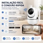 Câmera Baba Eletrônica Wi-Fi Premium com áudio bidirecional, visão noturna e alertas de movimento para segurança completa. - Imagem 6