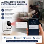 Câmera Baba Eletrônica Wi-Fi Premium com áudio bidirecional, visão noturna e alertas de movimento para segurança completa. - Imagem 7