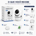 Câmera Baba Eletrônica Wi-Fi Premium com áudio bidirecional, visão noturna e alertas de movimento para segurança completa. - Imagem 8