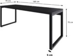 Mesa Presidente Yon 190x70x75cm com estilo industrial para valorizar seu espaço com elegância e presença - Imagem 3