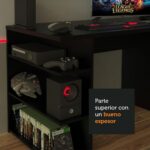 Mesa para Computador Escrivaninha Gamer 9409 Madesa: amplo espaço e tampo reforçado para trabalho e jogos. - Imagem 5