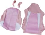 Capa elástica para cadeira gamer: proteção respirável, ajuste firme e fácil instalação para cadeira de escritório e reclinável, rosa e branco - Imagem 6