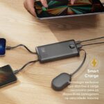 I2GO Power Bank 10000mAh 4 em 1 com cabos acoplados, carregamento prático e portátil para várias conexões - Imagem 3