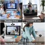 WebCam Intuitive Full HD com microfone: imagem nítida e plug & play para home office, aulas e videoconferências profissionais - Imagem 3