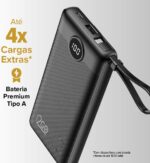 I2GO Power Bank 10000mAh 4 em 1 com cabos acoplados, carregamento prático e portátil para várias conexões - Imagem 4