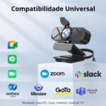 WebCam Intuitive Full HD com microfone: imagem nítida e plug & play para home office, aulas e videoconferências profissionais - Imagem 4