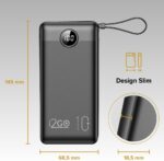 I2GO Power Bank 10000mAh 4 em 1 com cabos acoplados, carregamento prático e portátil para várias conexões - Imagem 9