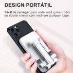 Suporte de Mesa para Celular e Tablet Dobrável Ajustável: estabilidade e praticidade para videochamadas, filmes e home office - Imagem 3