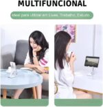 Suporte de Mesa para Celular e Tablet Dobrável Ajustável: estabilidade e praticidade para videochamadas, filmes e home office - Imagem 4
