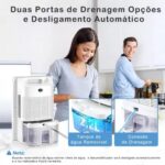 Desumidificador Elétrico Antimofo Bivolt com Controle Remoto: reduz a umidade, combate mofo e protege casa, quarto e closet. - Imagem 8