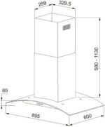 Coifa Glass Classic Ilha 90cm 127V: design sofisticado e eficiência para eliminar odores da cozinha com praticidade. - Imagem 4