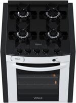 Fogão a Gás de Embutir Gaudi Prisma Vitreo Branco GLP com 4 bocas para cozinhar com praticidade e estilo. - Imagem 3