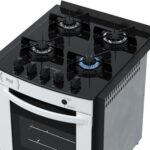 Fogão a Gás de Embutir Gaudi Prisma Vitreo Branco GLP com 4 bocas para cozinhar com praticidade e estilo. - Imagem 5