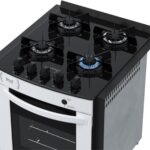 Fogão a Gás de Embutir Gaudi Prisma Vitreo Branco GLP com 4 bocas para cozinhar com praticidade e estilo. - Imagem 9