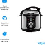 Panela de Pressão Elétrica Elgin 4L: prática, segura e fácil de programar para cozinhar com tranquilidade. - Imagem 4