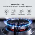 Cafeteira Italiana Premium em alumínio polido, café expresso autêntico, segura e compatível com gás, elétrico e vitrocerâmico. - Imagem 7