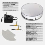 Robô Aspirador ropo Easy Branco 3 em 1: varre, aspira e passa pano com limpeza automática e prática. - Imagem 7