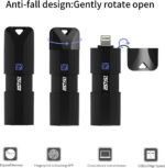 Pen drive MFi 128GB para iPhone/iPad, USB duplo, backup rápido e seguro - Imagem 3