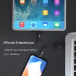 Pen drive MFi 128GB para iPhone/iPad, USB duplo, backup rápido e seguro - Imagem 4