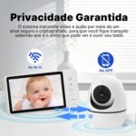 Babá Eletrônica com Tela 5.0" e visão noturna: monitoramento seguro, áudio bidirecional e temperatura em tempo real. - Imagem 4