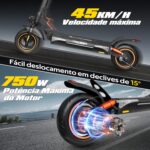 HONEYWHALE T4A: patinete elétrico 750W, até 45 km/h, autonomia de 35 km, pneus 10" e controle de cruzeiro. - Imagem 3