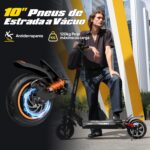 HONEYWHALE T4A: patinete elétrico 750W, até 45 km/h, autonomia de 35 km, pneus 10" e controle de cruzeiro. - Imagem 4