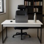 Mesa Industrial 90cm para home office e games, compacta e funcional para seu espaço. - Imagem 3