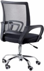 Cadeira de Escritório Ergonômica com apoio lombar, altura ajustável e base cromada para home office confortável e eficiente - Imagem 3