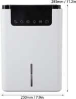 Asixxsix Desumidificador 60W compacto e silencioso, tanque 2000ml, ideal para quarto e closet, combate a umidade com eficiência - Imagem 7