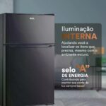 Frigobar Duplex Eos Efb140d 88L Preto 110v com freezer até -18C e iluminação interna para melhor conservação e praticidade - Imagem 5