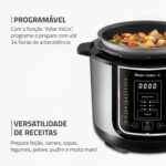 Panela de Pressão Elétrica Mondial Master Cooker 3L, 700W, ideal para cozinhar com praticidade e segurança. - Imagem 3