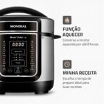 Panela de Pressão Elétrica Mondial Master Cooker 3L, 700W, ideal para cozinhar com praticidade e segurança. - Imagem 6