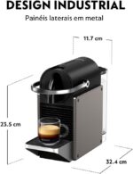 Cafeteira Espresso Nespresso Pixie Redesign Titânio 220V: design compacto, moderno e café espresso ou lungo com praticidade. - Imagem 6