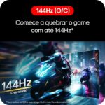 Monitor LG UltraGear 24G411A-B 24 FHD 144Hz 1ms: fluidez extrema e imagem nítida para jogos competitivos. - Imagem 4