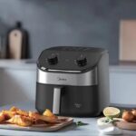 Midea Air Fryer 4,5L: fritura prática, segura e uniforme com 1550W e controle de temperatura de 80°C a 200°C - Imagem 8