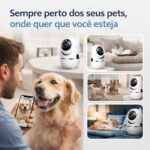 Câmera Smart Segurança com visão noturna, Wi-Fi e detecção de movimento para bebês e pets - Imagem 5