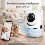 Câmera Smart Segurança com visão noturna, Wi-Fi e detecção de movimento para bebês e pets - Imagem 6