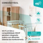 Câmera Intelgente ELG SHCI603 Full HD 1080p Wi-Fi com SOS, áudio bidirecional e visão noturna para segurança residencial. - Imagem 5