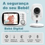 Babá Eletrônica com Câmera: monitoramento em tempo real com visão noturna, áudio bidirecional e tela LCD 3,2 para seu bebê. - Imagem 7