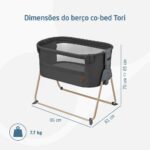 Berço Co-Bed Maxi-Cosi Tori: compacto, leve e com ajuste anti refluxo para mais conforto no quarto do bebê. - Imagem 10