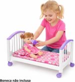 Berço Para Boneca Meu Bebê Monte Líbano: seguro, realista e ideal para bonecas de até 40 cm. - Imagem 6